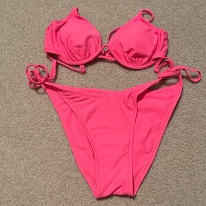 Wild Fable Bright Pink Bikini Set